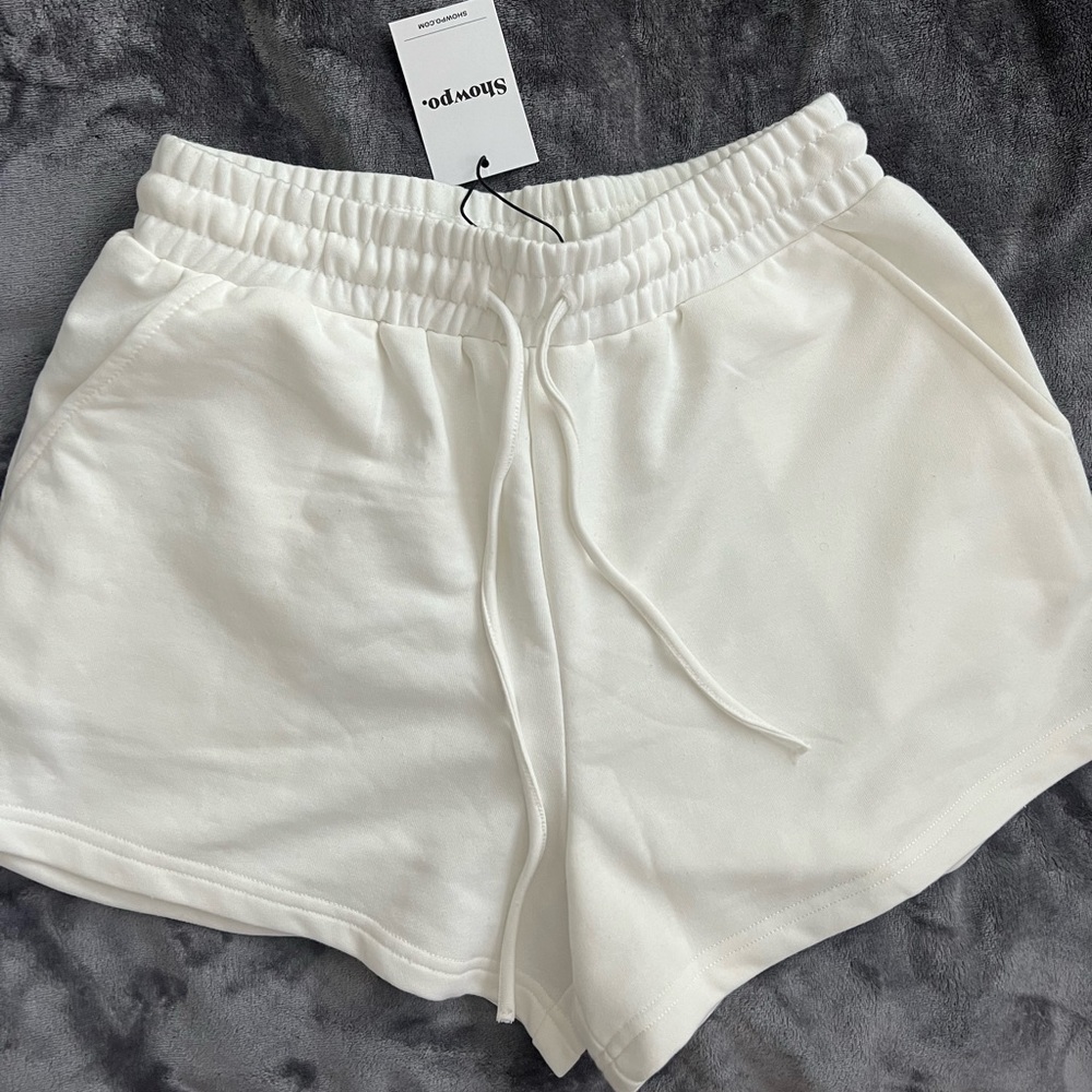 Showpo White High Waist Women Shorts